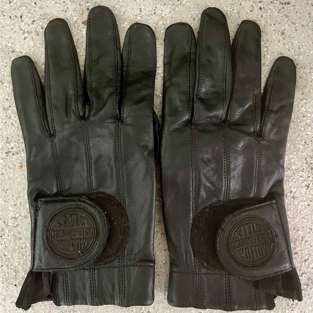 Harley-Davidson Black Leather riding gloves